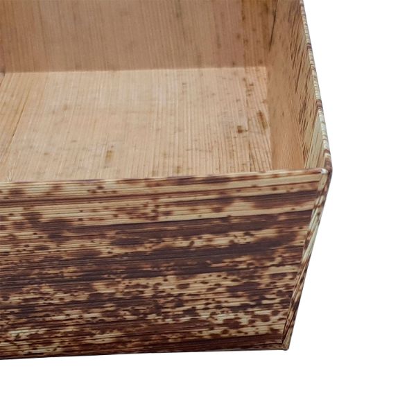 弁当容器 KAMI-BOX竹皮柄 長角S 神堂