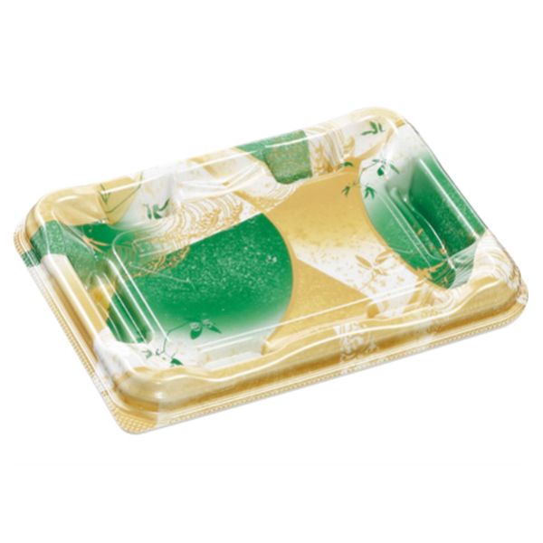 寿司容器 優彩2-4 本体 風光緑 エフピコ