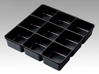 PSおせち中仕切 井桁 黒 6.5寸