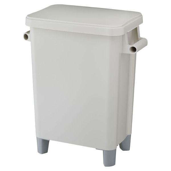 脚付ペール45L (排水栓付) GY リス