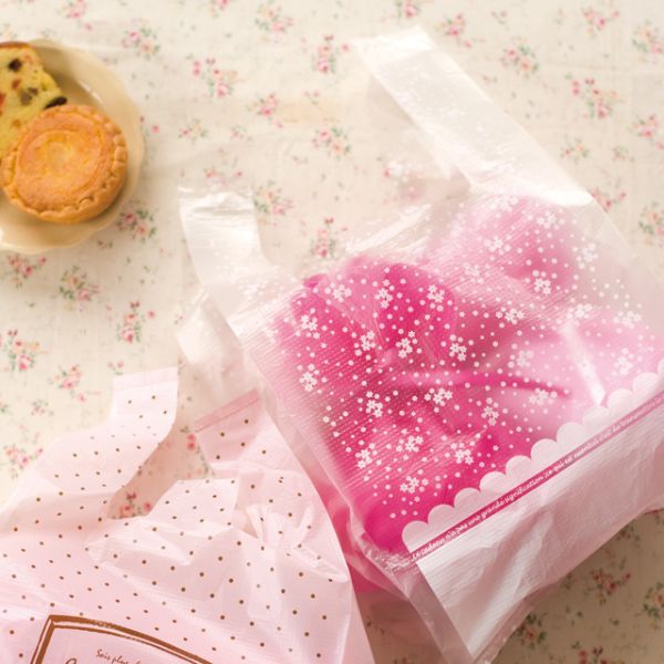 レジ袋 プチフラワーレジバッグ-M(100枚) ヘッズ