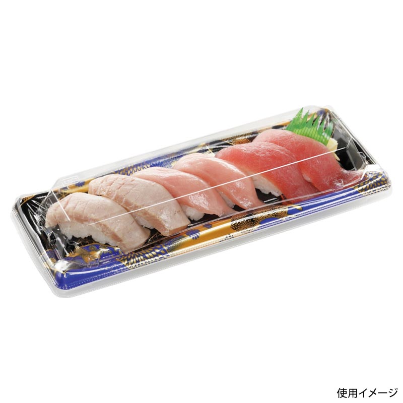 寿司容器 輝ステージ1-6PK 本体 はな扇子青 エフピコ