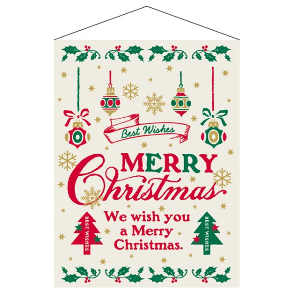 贈答用飾り クラシカルクリスマス タペストリー-1(1枚) ヘッズ