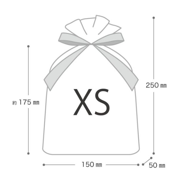 ポリ手提げ クラシカルクリスマス リボン付PEギフトバッグ-XS(20枚) ヘッズ