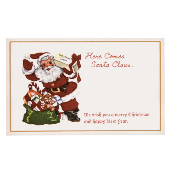 贈答用飾り クリスマスアンティークサンタ カード-1(30枚) ヘッズ