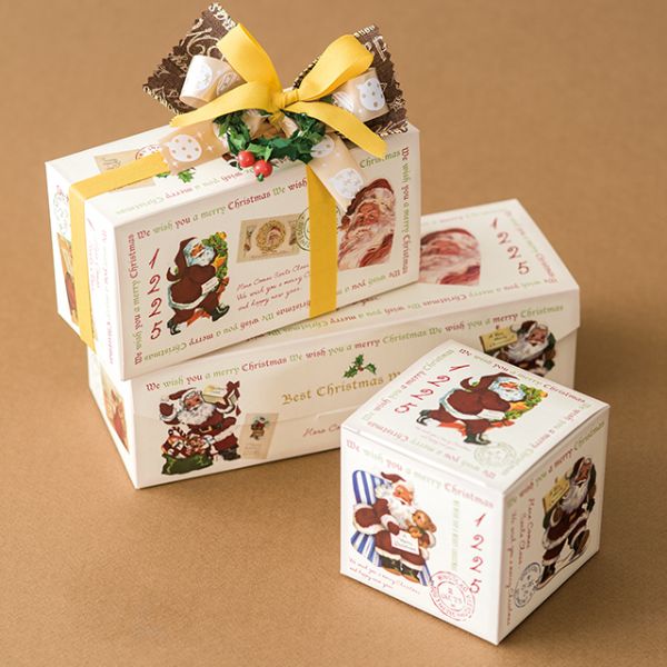 贈答箱 クリスマスアンティークサンタ ギフトBOXワイド型(20枚) ヘッズ