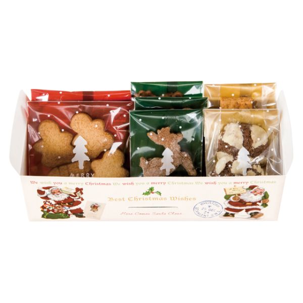 贈答箱 クリスマスアンティークサンタ ギフトBOXワイド型(20枚) ヘッズ