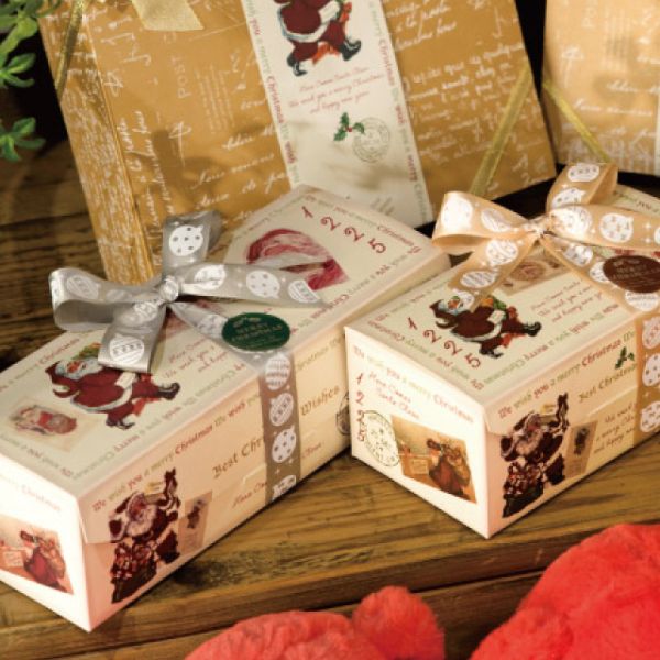 贈答箱 クリスマスアンティークサンタ ギフトBOXワイド型(20枚) ヘッズ