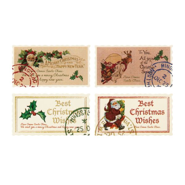 クリスマスアンティークサンタ ギフトシール-1(100枚) ヘッズ