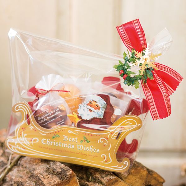 贈答箱 クリスマスアンティークサンタ ワンタッチトレイ-3(20枚) ヘッズ