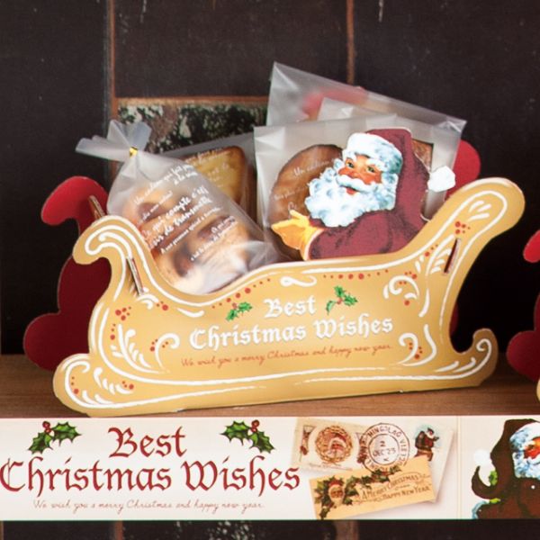 贈答箱 クリスマスアンティークサンタ ワンタッチトレイ-3(20枚) ヘッズ