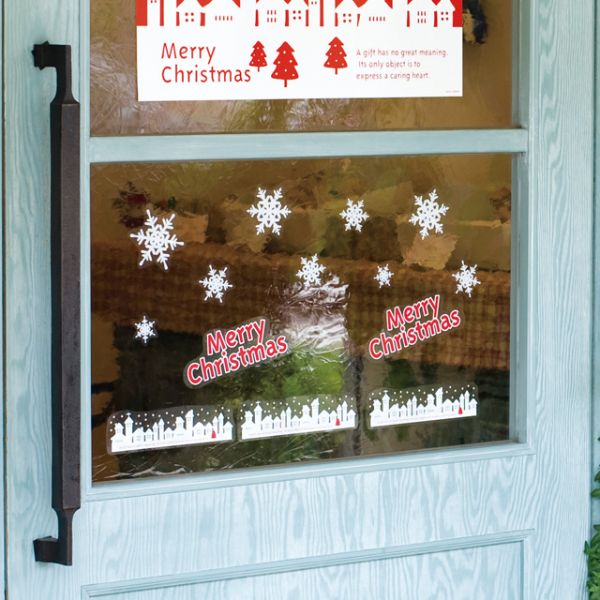 クリスマスウィンドウシール-6(2セット) ヘッズ