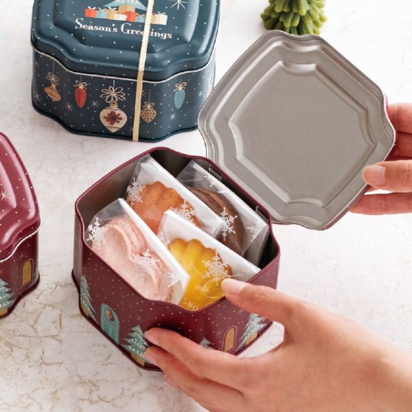 贈答箱 クリスマスオーナメント ギフト缶-1(6個) ヘッズ