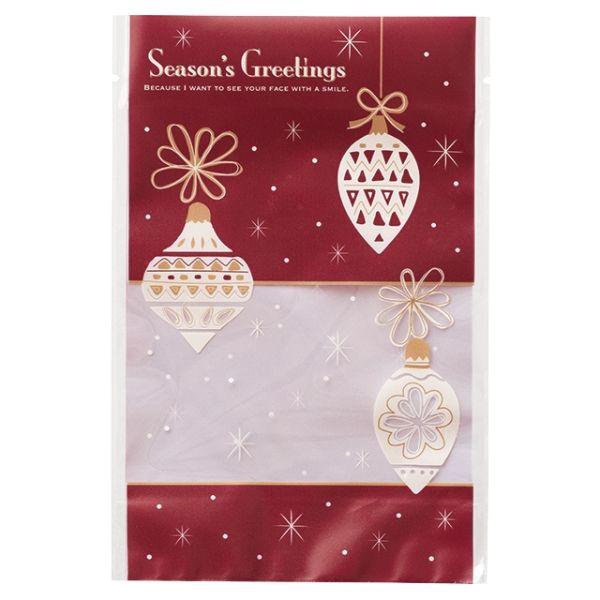 スタンド袋 クリスマスオーナメント ジップスタンドバッグ-3(50枚) ヘッズ