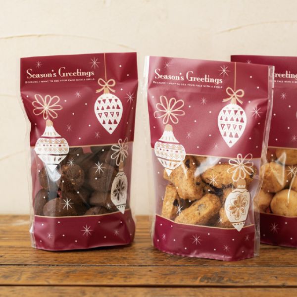 スタンド袋 クリスマスオーナメント ジップスタンドバッグ-3(50枚) ヘッズ