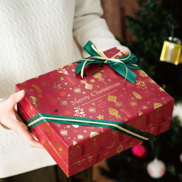 贈答箱 クリスマスオーナメント デザイン貼箱-M(4個) ヘッズ