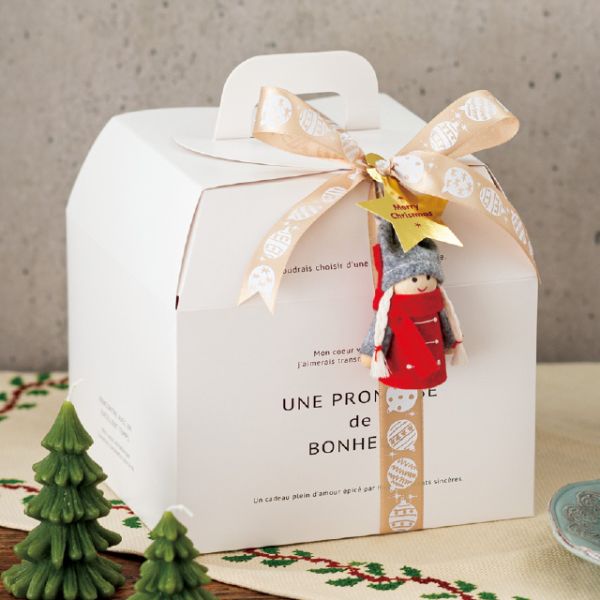 クリスマスオーナメント プリントサテンリボン-1/ゴールド(1巻 ヘッズ