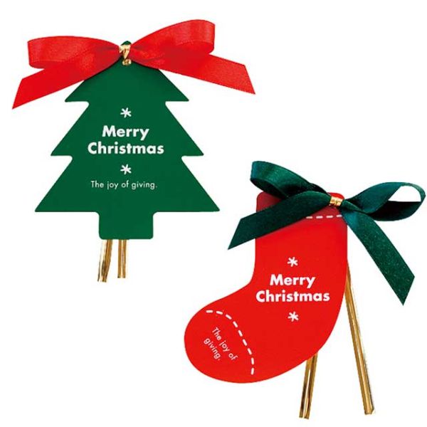 クリスマスオーナメント ワイヤータイ/ソックス-2(10個) ヘッズ