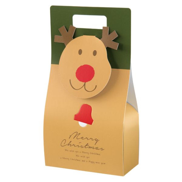 贈答箱 クリスマスオールドトナカイ ギフトBOXバッグ型-S(10枚) ヘッズ