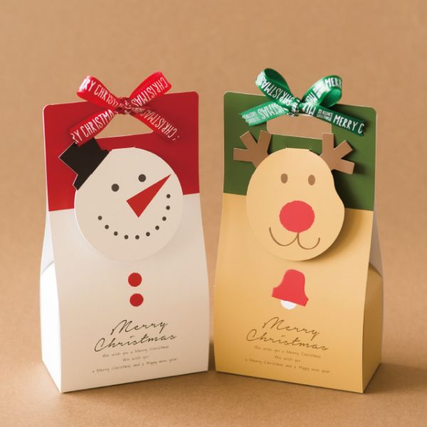 贈答箱 クリスマスオールドトナカイ ギフトBOXバッグ型-S(10枚) ヘッズ