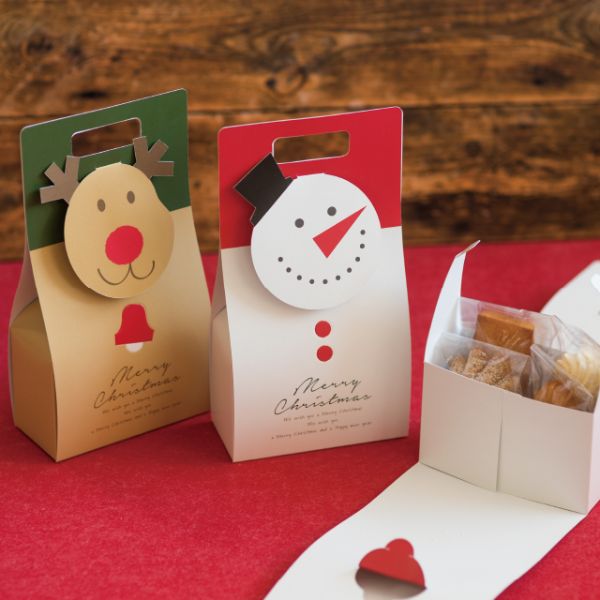 贈答箱 クリスマスオールドトナカイ ギフトBOXバッグ型-S(10枚) ヘッズ