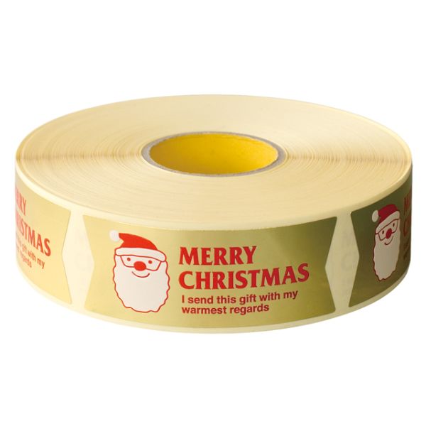 クリスマスサンタ ロールシール(500枚) ヘッズ