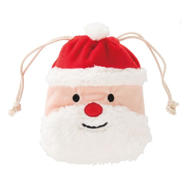 袋 クリスマスサンタ 巾着バッグ-S(10枚) ヘッズ | テイクアウト容器の