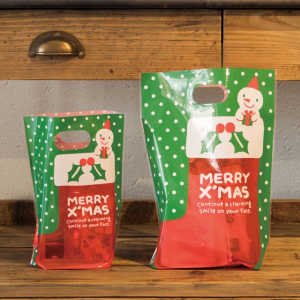 スタンド袋 クリスマススノーマン PPスタンドバッグ-1(50枚) ヘッズ