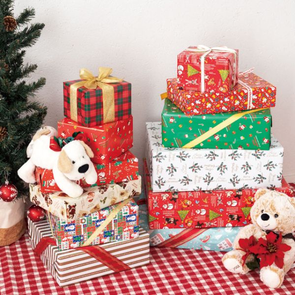 クリスマススノーマン 包装紙-2(全紙)(50枚) ヘッズ