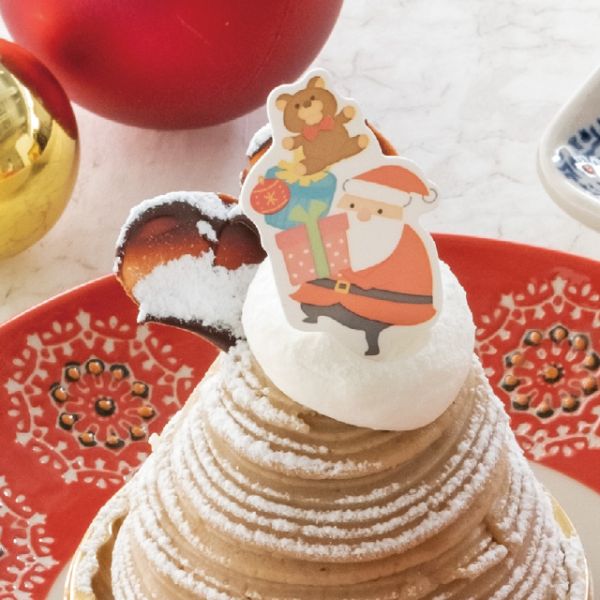 弁当ピック クリスマスチャビーサンタ ケーキピック-1(100枚) ヘッズ