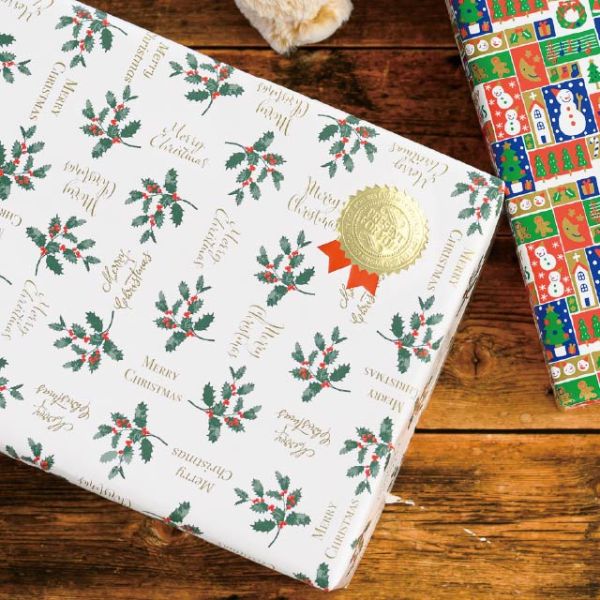 クリスマスヒイラギ 包装紙-1(50枚) ヘッズ