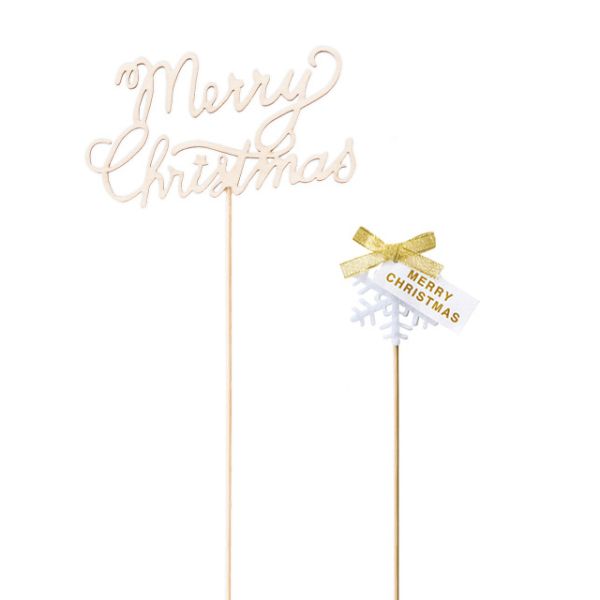 弁当ピック クリスマスフラワーピック-4/雪結晶(10本) ヘッズ