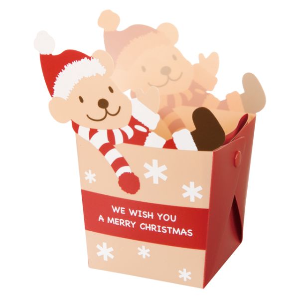 贈答箱 クリスマスベアPPカップ-M(10枚) ヘッズ
