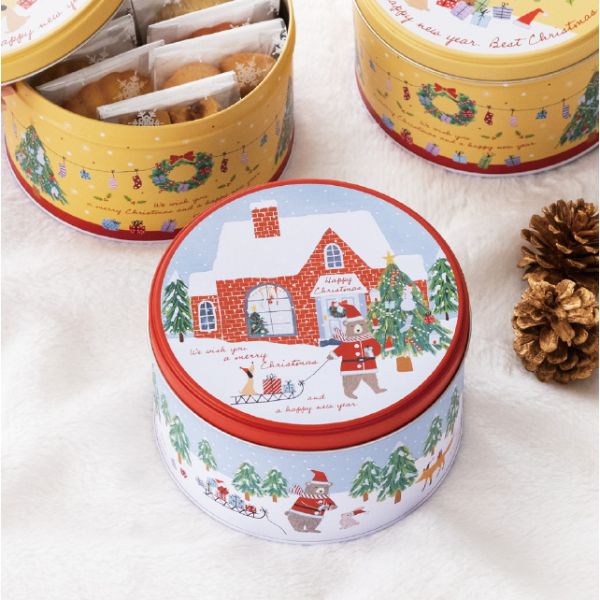 贈答箱 クリスマスベアラーギフト缶-1(6個) ヘッズ