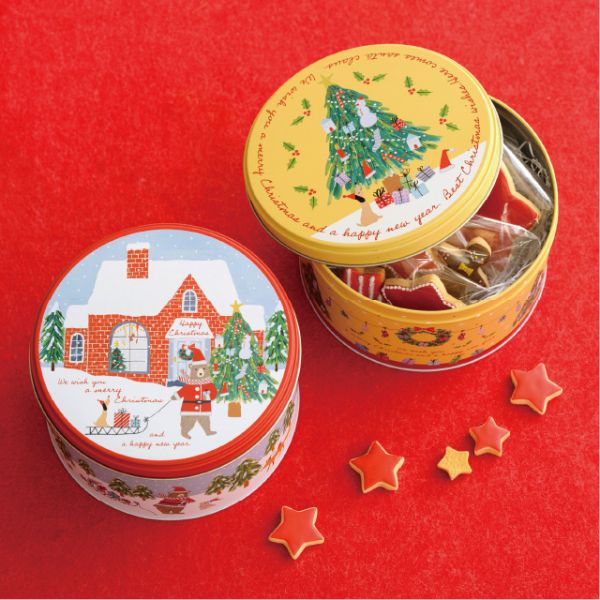 贈答箱 クリスマスベアラーギフト缶-1(6個) ヘッズ