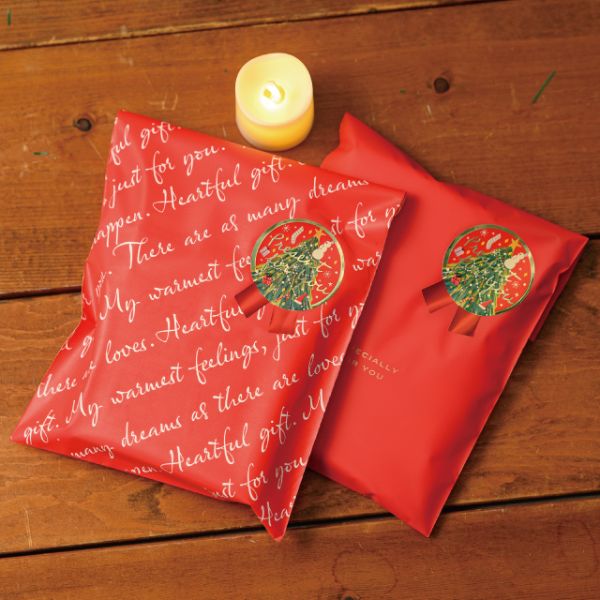 クリスマスベアラーリボン型シール-1(100枚) ヘッズ