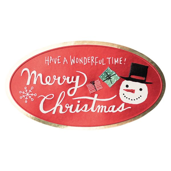 クリスマスミントブルー ギフトシール-1(100枚) ヘッズ