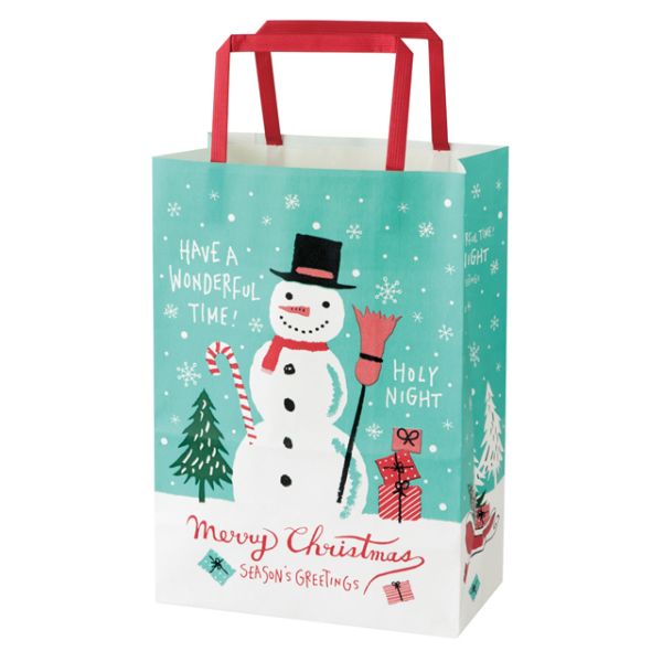 紙手提袋 クリスマスミントブルー ペーパーバッグ-4(50枚) ヘッズ