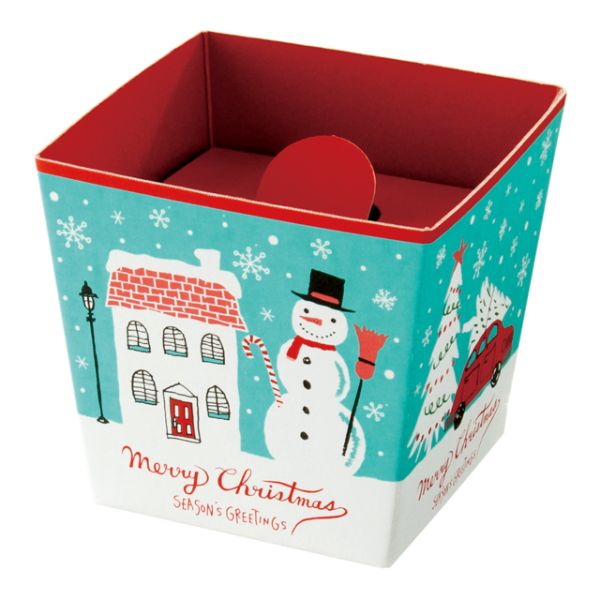 贈答箱 クリスマスミントブルー ワンタッチギフトトレイ-4(10枚) ヘッズ
