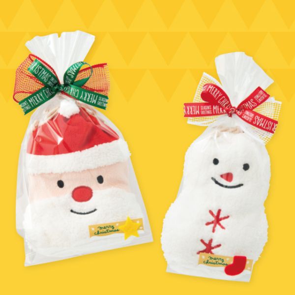 袋 クリスマス雪ダルマ 巾着バッグ-S(10枚) ヘッズ