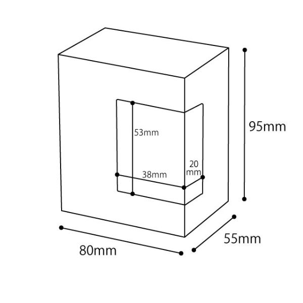クリスマス窓付ボックス/サンタ-S(20枚)