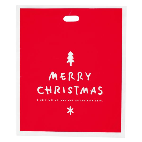 ポリ手提げ シンプルクリスマス PEバッグ-1(50枚) ヘッズ