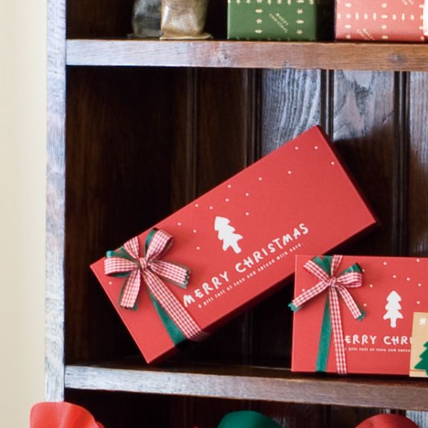贈答箱 シンプルクリスマス ギフトBOX ワイド型(10枚)
