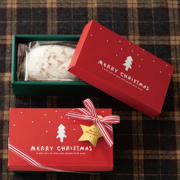 贈答箱 シンプルクリスマス ギフトBOX ワイド型-S(10枚)