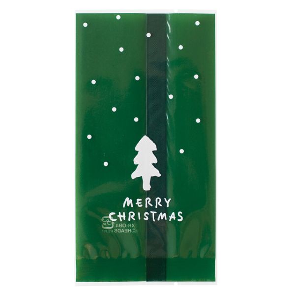 ポリ袋 シンプルクリスマス スイーツパック/クリア-4(100枚)