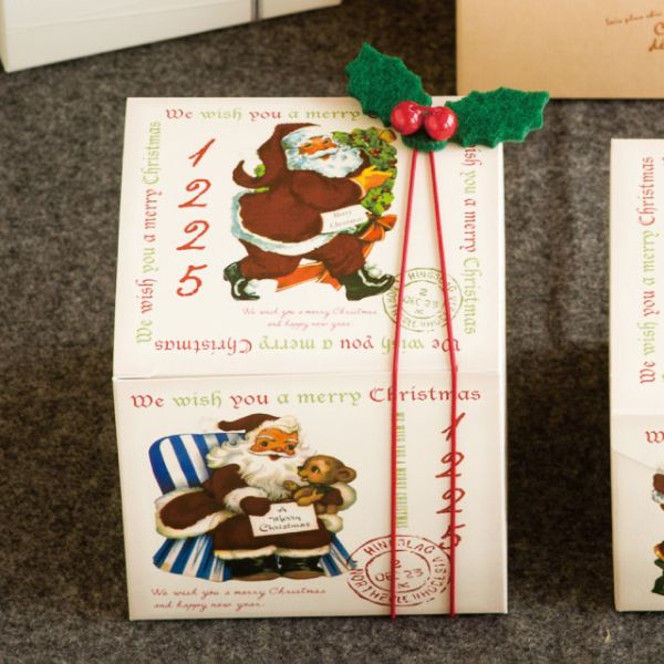 贈答用飾り ハンドメイドクリスマス ゴムタッグ-4/パール付柊(20枚 ヘッズ