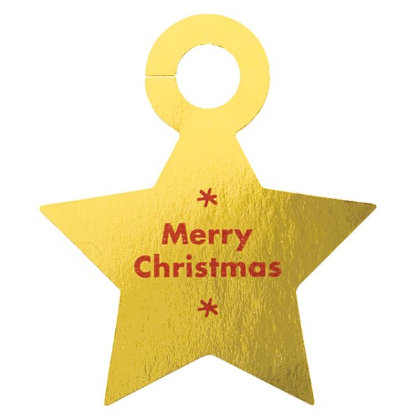 贈答用飾り ミニギフトカード/クリスマススター-1(50枚) ヘッズ