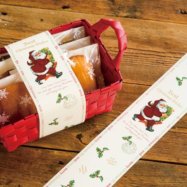 贈答用飾り 掛ケ紙/クリスマスアンティークサンタ-1(50枚) ヘッズ