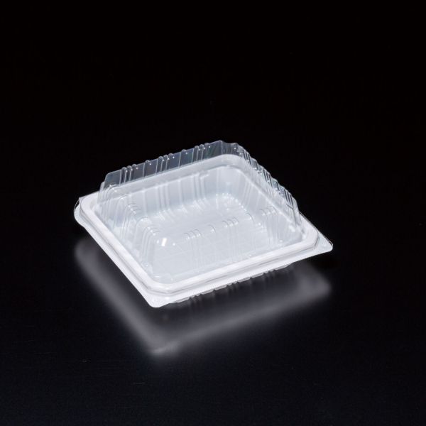 軽食容器 ユニコン LS-角3(盛) W スミ