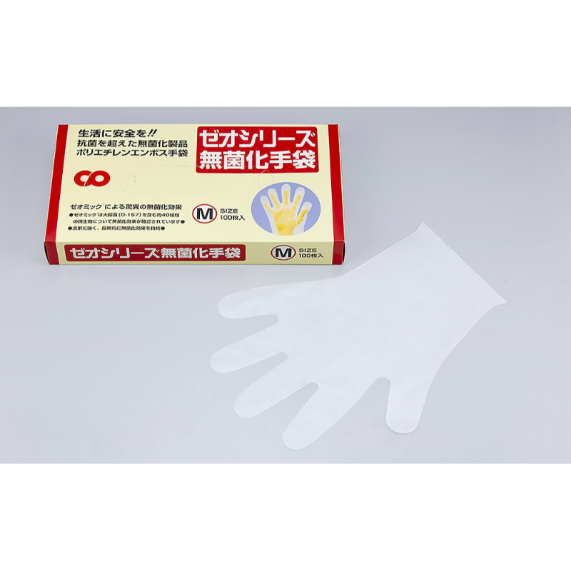 ポリ手袋 ゼオ 無菌化手袋 M シーピー化成
